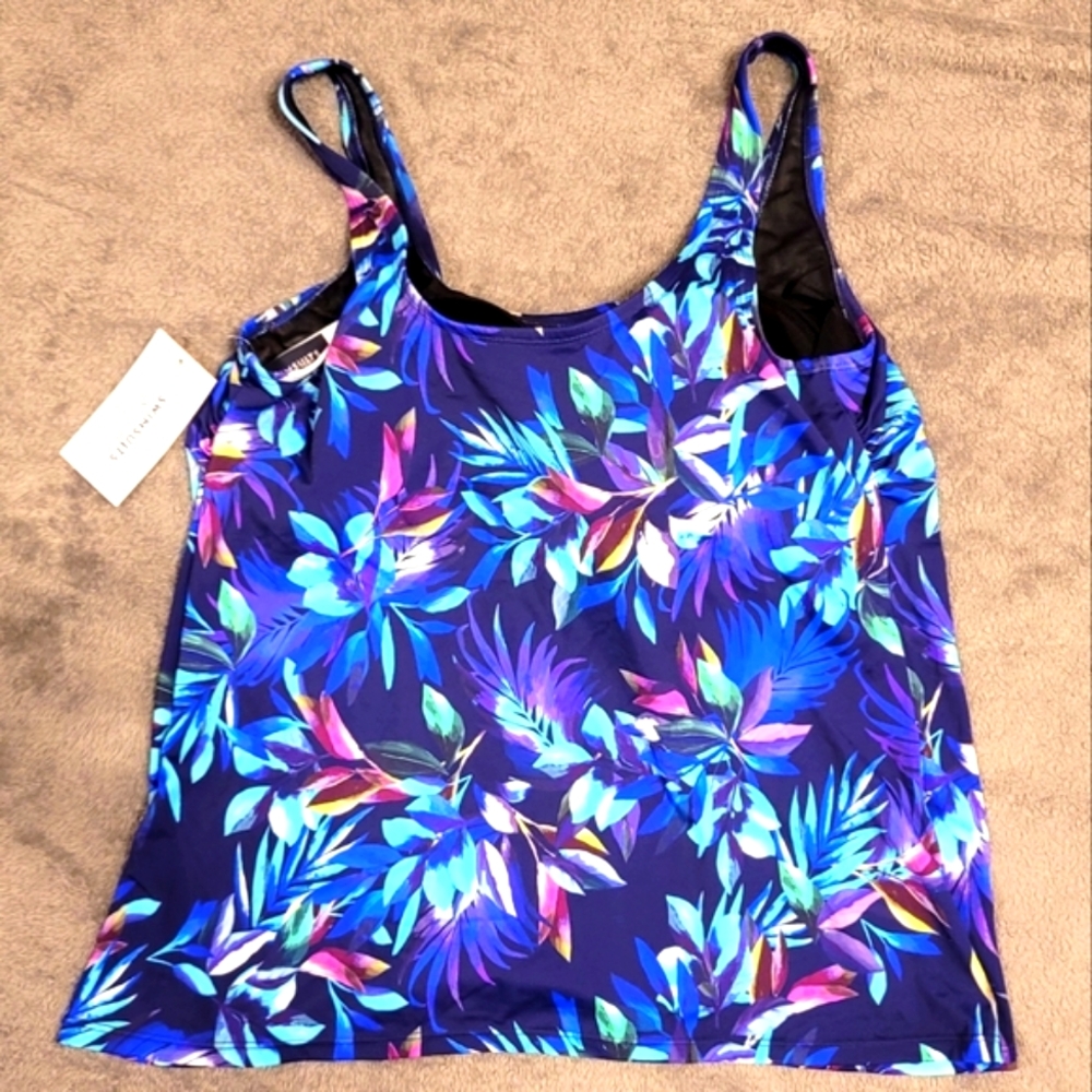 NWT Plus Size Tankini Top Swimsuits For All 18 18W Cruis4 - Picture 2 of 7